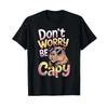 Dont Worry Be Capy Funny Cool Capybara Sunglasses T Shirt Vintage Washed Graphic Unisex Top For Everyday Wear Stylish
