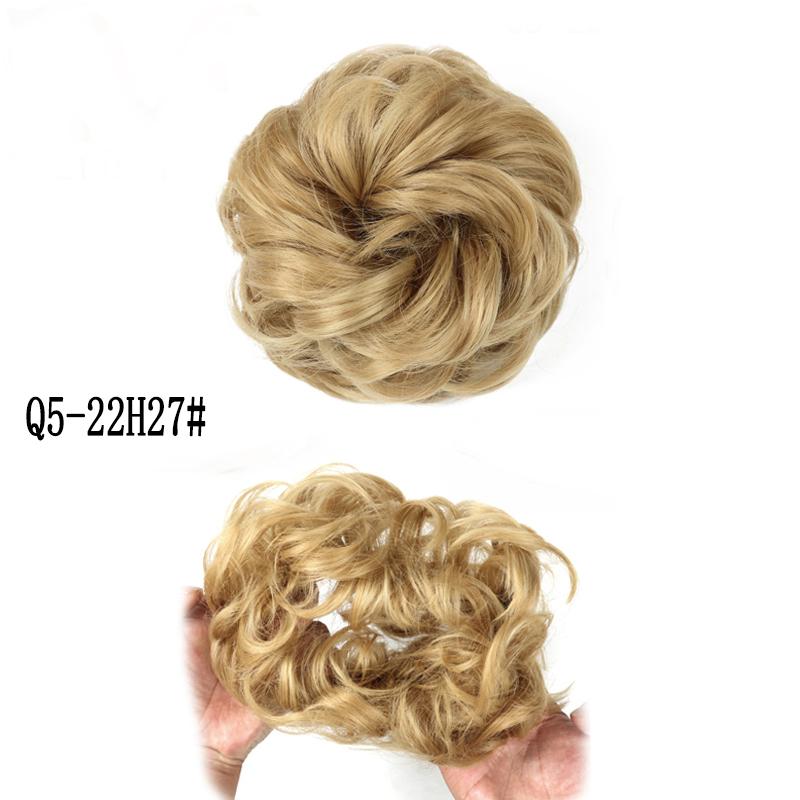 LISI HAIR Synthetic Curly Scrunchie Chignon with Elastic Rubber Band Messy Bun Ponytails Extension for Women