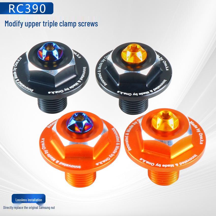 

Модифицированный тройник KTM RC390, винты для крепления камеры и телефона Orange & Blue (22-23)