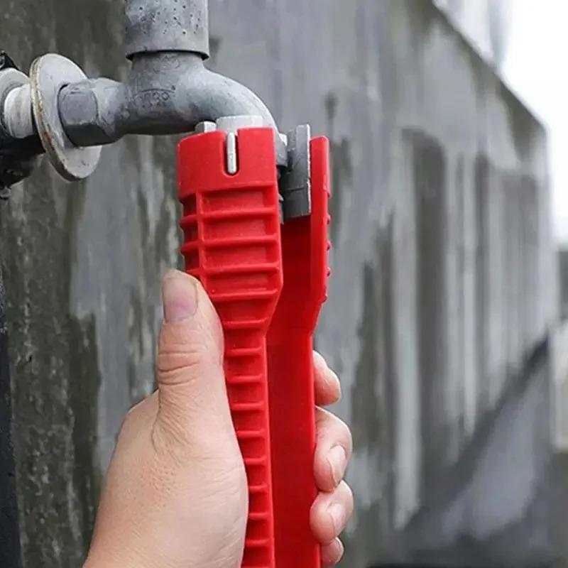 Nastavitelný klíč na umyvadlo 8 v 1 Vodovodní dřezový žlab Kohoutek Matice Nástroj na kohoutek Klíč do koupelny Koupelnový klíč, nástroj pro instalaci sanity, domácí použití