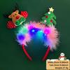 Unique And Colorful Christmas Antler Headband With Soft Plush And Lights For Creative Outfits Party