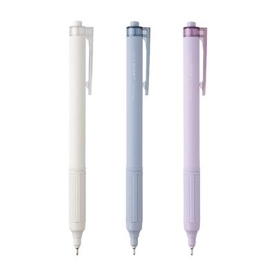 Tombow Monograph Light 0.5mm Ballpoint Pen, Black Ink, Smoky Color Barrel, Pack of 3 Assorted Pens FCF-312X