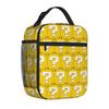 Japanese Question Mark Tote Insulated Lunch Bag Funny Cute Cartoon Handheld Food Bags Leakproof Thermal Cooler Large Bento Box