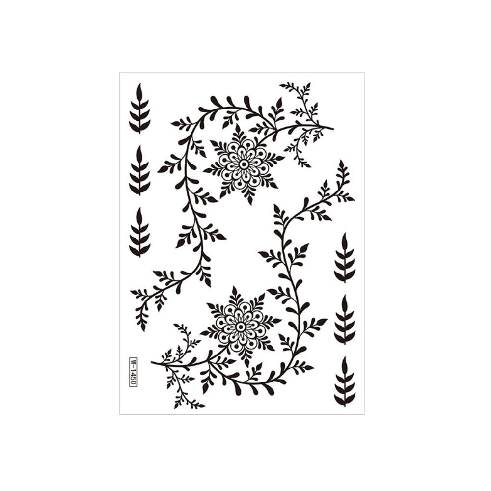 Fake Henna Tattoo Stickers India Mehndi Flower Body Art Sticker  Women/Lady/Girl