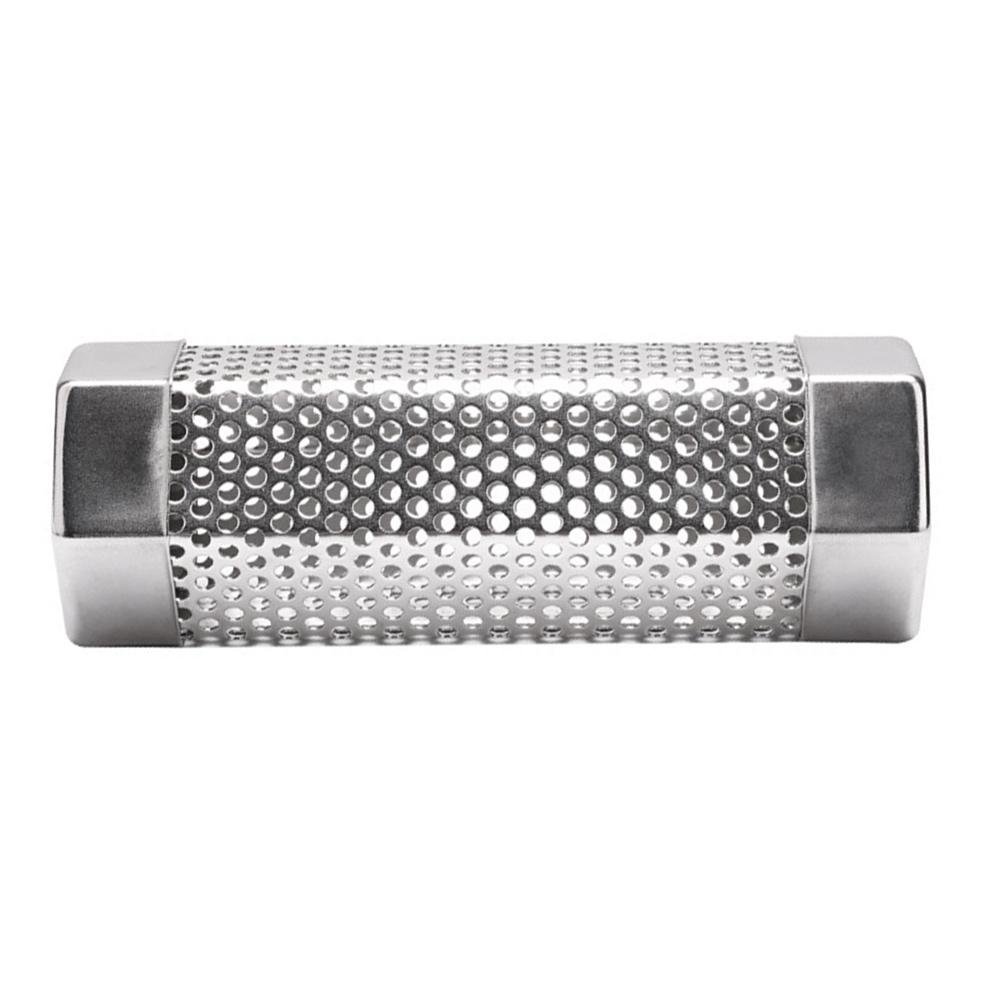 1 Set Stainless Steel Pipe 6-inch Large Capacity Hexagonal Shape Prevents Rolling BBQ Smoke Tube For Flavorful Hot & Cold