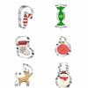 6Pcs Christmas Biscuits Mold Santa Claus Snowflake Christmas Tree Sugar Cookies Baking Tool Stainless Steel Cutting Mold Set