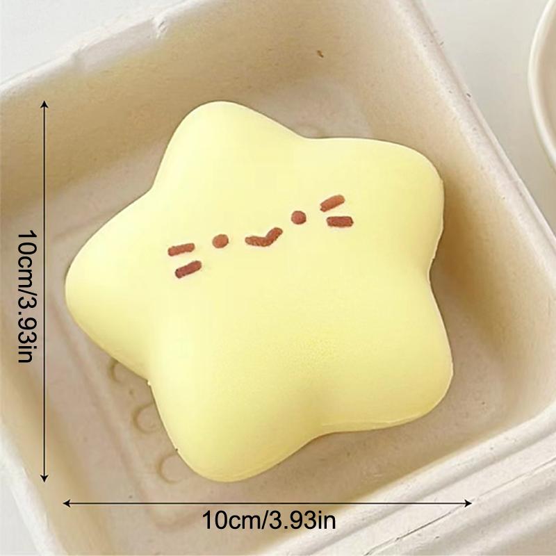 Kawaii Stern Quetschspielzeug Süßer Stern Langsam Rückfedernd Nass Weich Saugnapf Fingerknete Dekompression Squishy Spielzeug Stressabbau Spielzeug