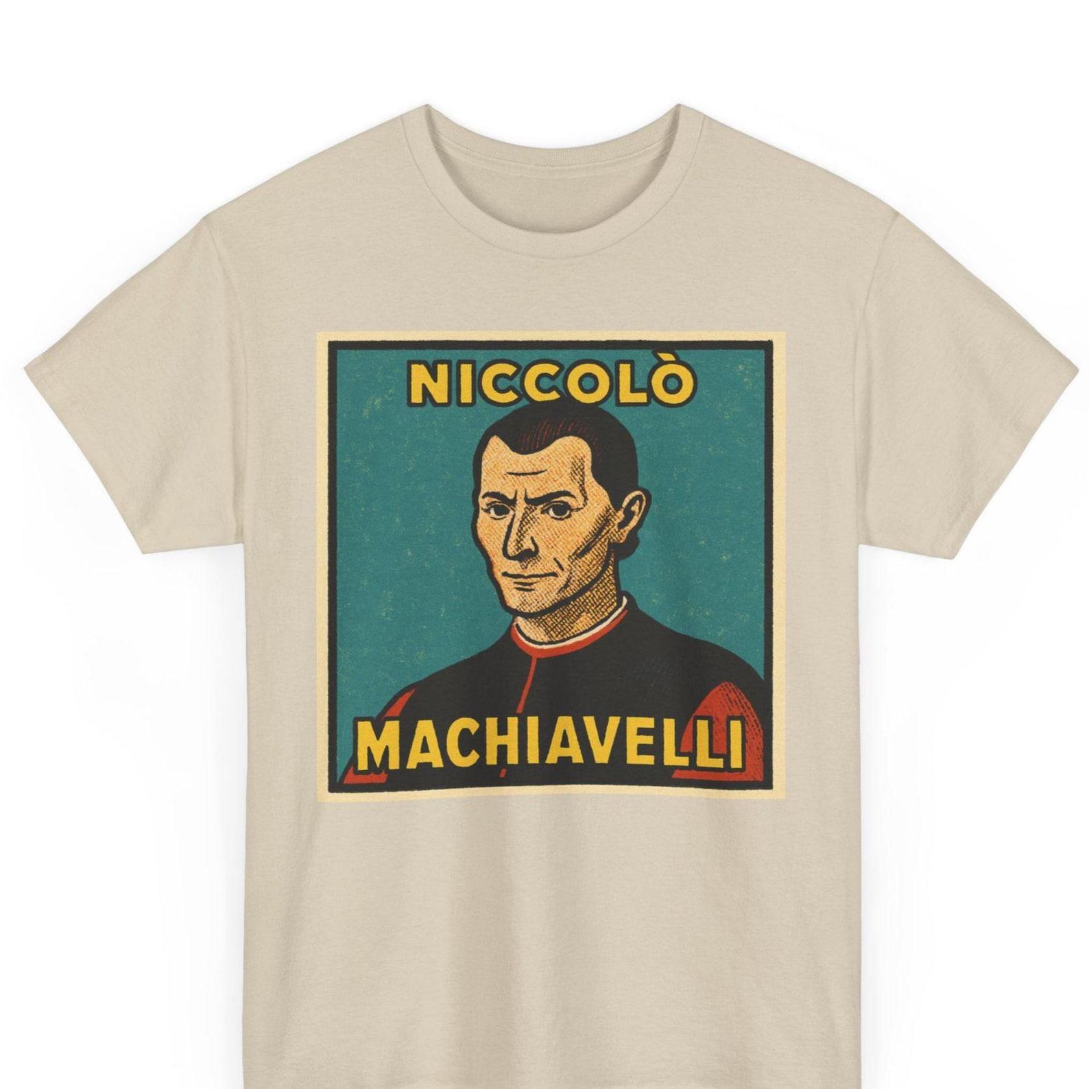 Machiavelli T-Shirt: Retro Comic Political Philosophy Pop Art Tee XL