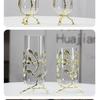 Modern Gold Metal Glass Vase for Dining Table or TV Cabinet