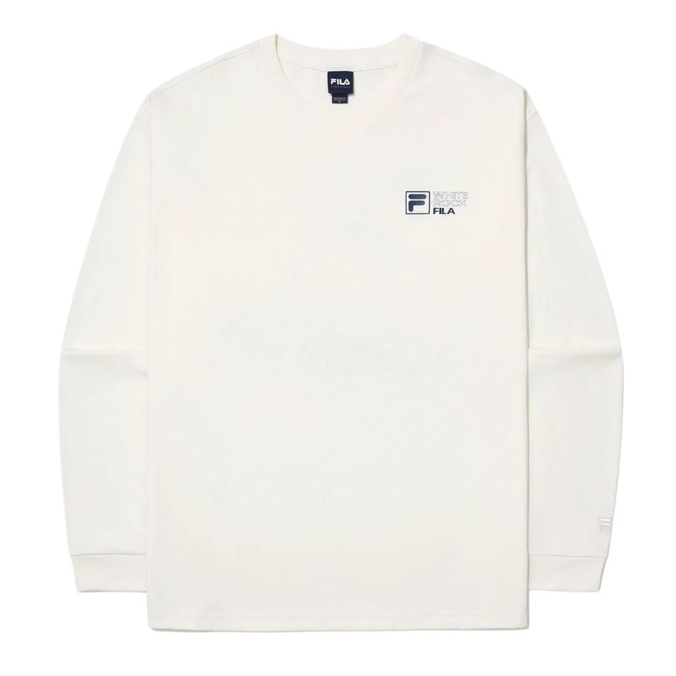 FILA Sweatshirts Unisex White Crew Neck Moderate Regular FS2RLG3102X-SWH 110