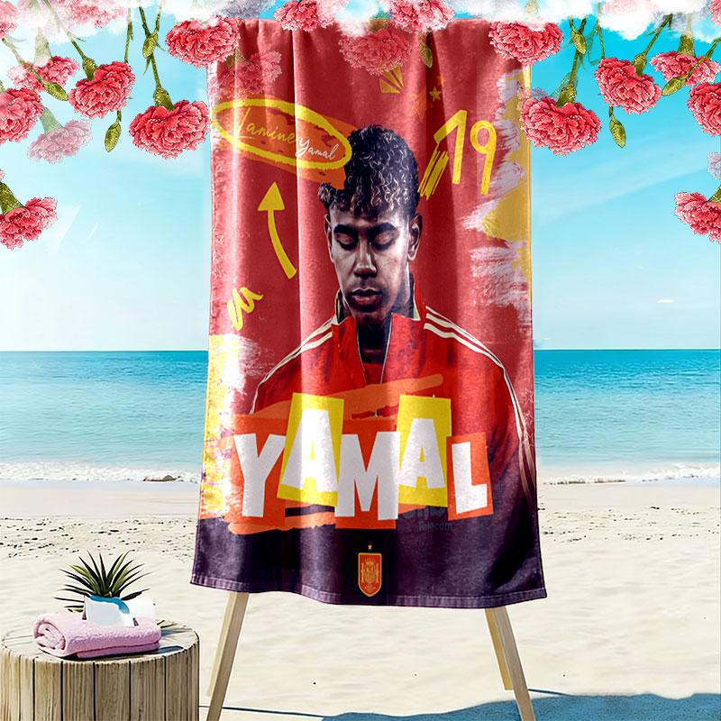 Lamine Yamal Rise Beach Towel, Large Soft Quick Dry Towel for Beach Camping Swimming