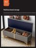 Multifunctional Storage Shoe Bench with Cushion for Entryway or Fitting Room