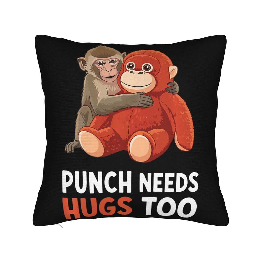 Team Punch Baby Monkey Punch Pillow Cover Novelty Pillow Case For Chair Sofa Home Decor Soft Cushion Cover Gift