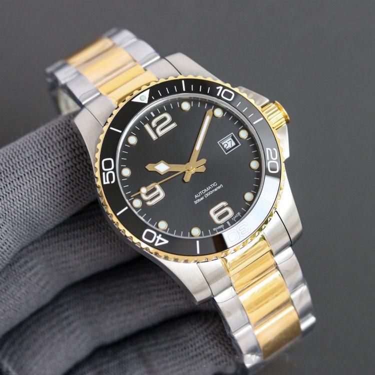 Langjia ZF Conquest Diver Herren Vollautomatische Keramik Leuchtende Wasserdichte Uhr