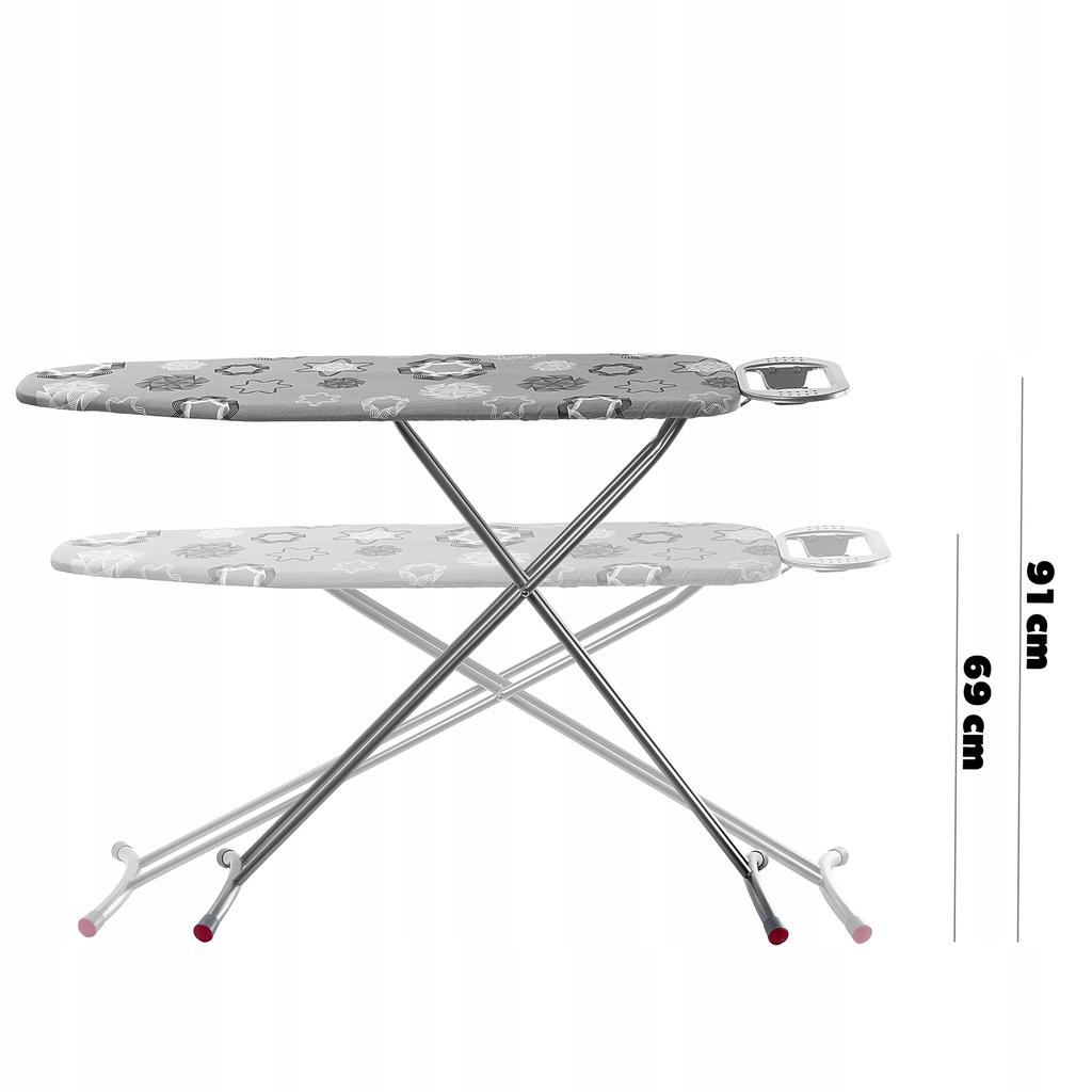 KADAX Ironing Board 120x38cm Wide Top Foldable Iron Holder