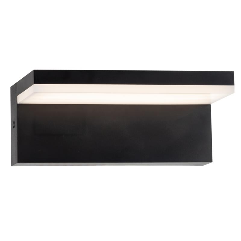 Garden Facade Wall Lamp Tesa Q Led 10W Ip54 4000K Black Goldlux