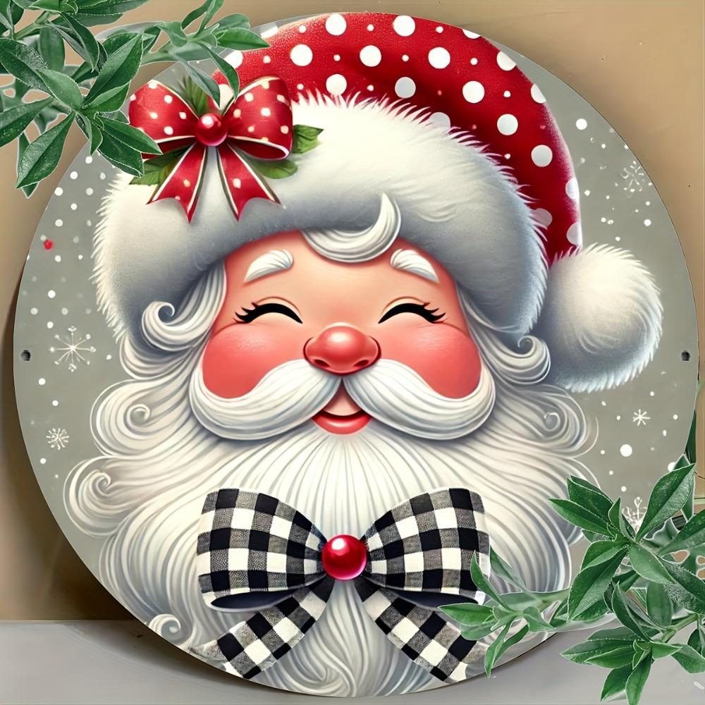 Merry Christmas Santa Sign. Holiday wall & door decor for home, shop, bar & garden.
