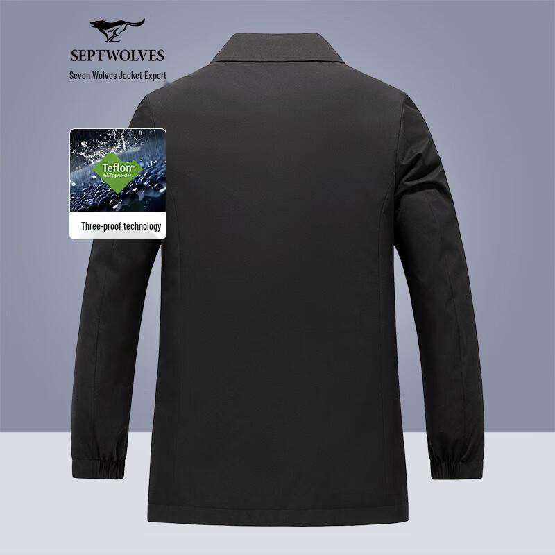 Qipilang Men's Mid-Length Casual Teflon Trench Coat