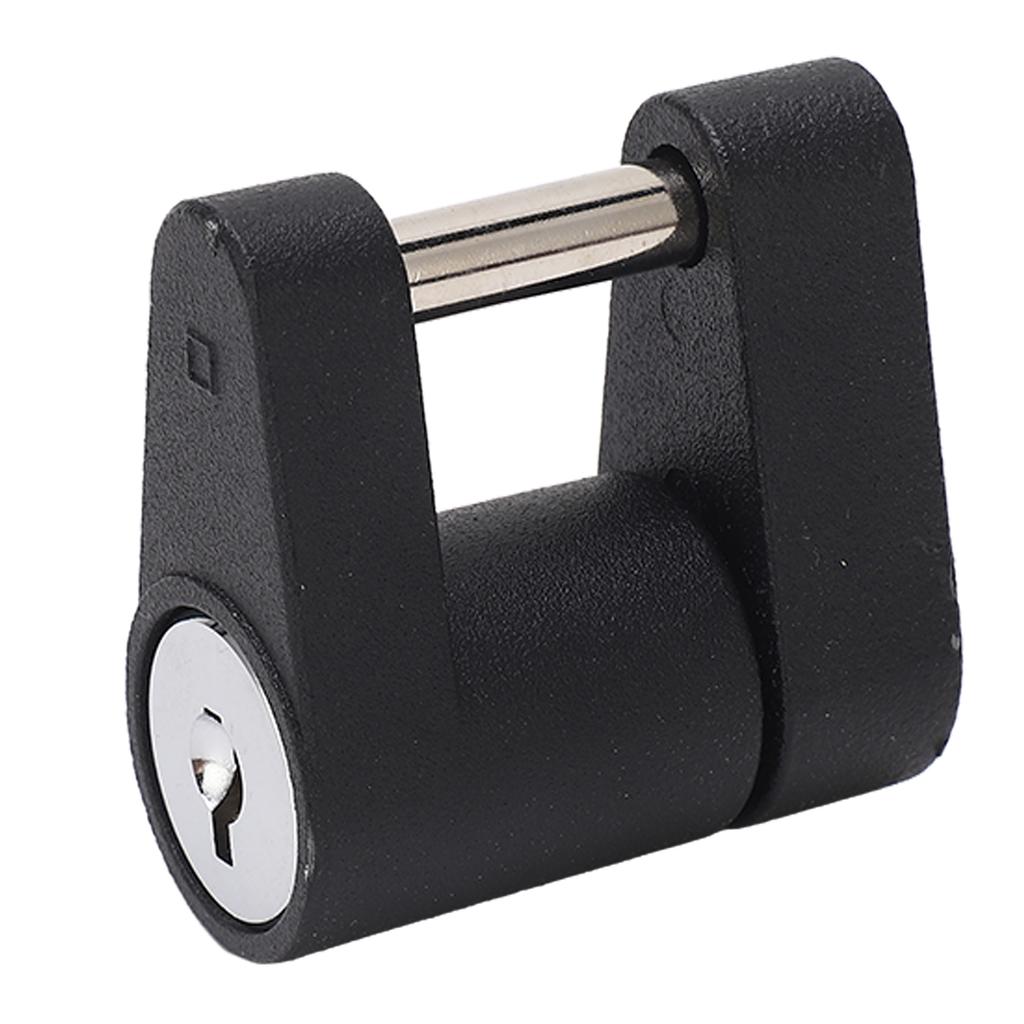 Trailer Tongue Coupler Lock Heavy Duty Anti Theft Versatile Coupler Lock for RVS Trucks Toolbox Black