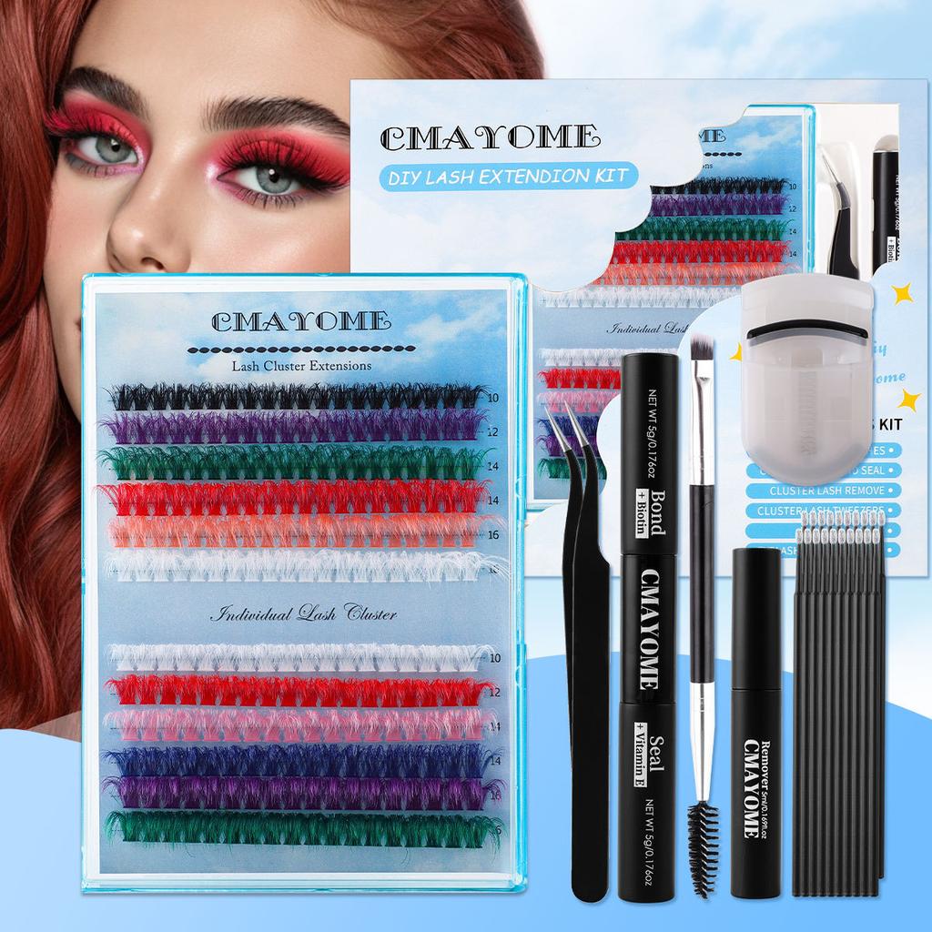 Diy Single Cluster Of Hot Melt False Eyelashes Simulation Natural Thick Self-Grafting Color Eyelashes