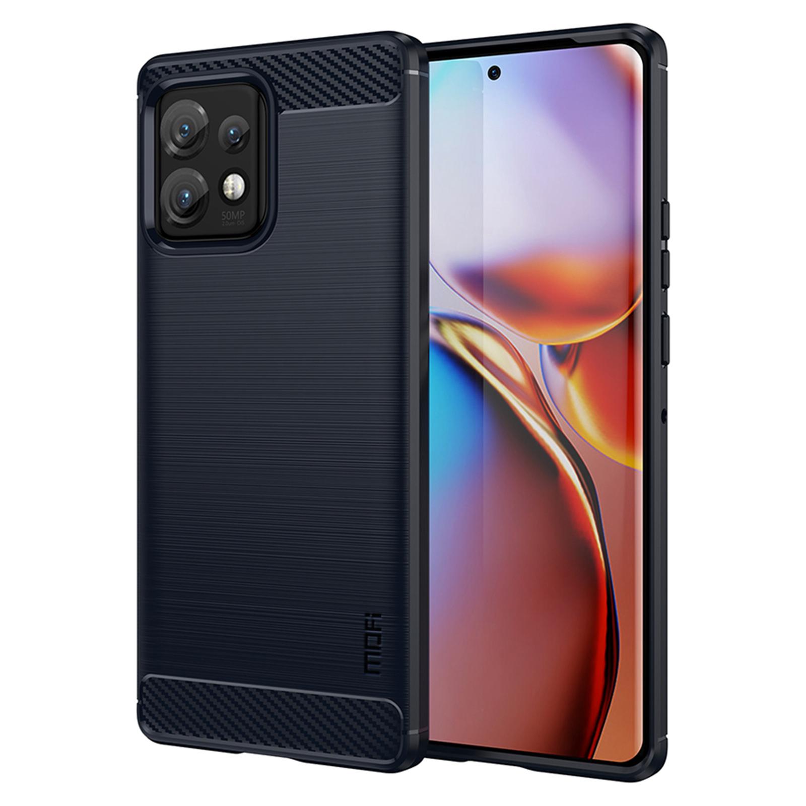 

Защитный чехол для телефона серии MOFI JK TPU-1 для Motorola Moto Edge 40 Pro 5G/Moto X40 5G, задняя крышка из ТПУ с отделкой под карбоновое волокно Blue