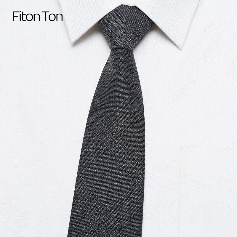 FitonTon Men s Formal 7.5cm Striped Cotton Tie 8cm Hand-tied