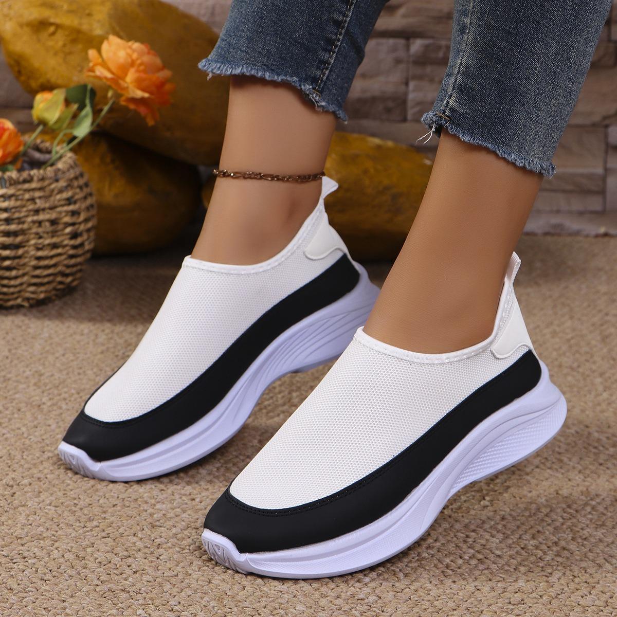 

Thick Sole Slip-on Loafers Women Mesh Casual Platform Shoes Outdoor Large Size Walking Shoe Fashion Breathable Ladies Shoes 2024 36