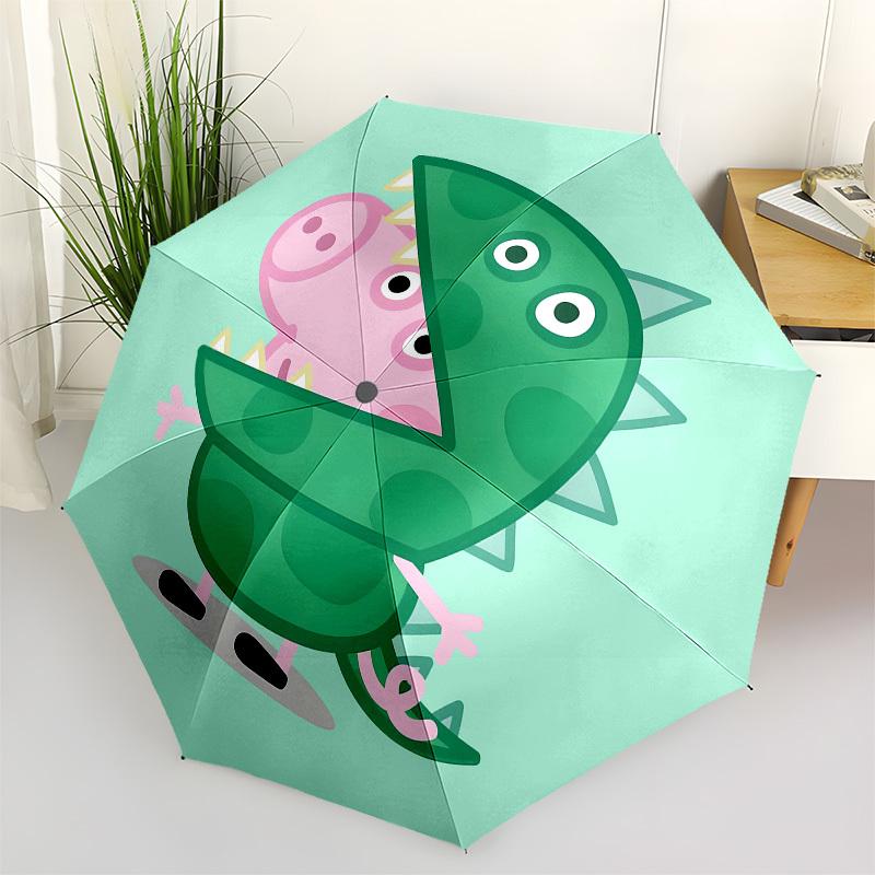 

Dinosaur, Piggy Automatic Opening and Closing, 8 rib Structure Portable Umbrella, Suitable for Men and Women in All Seasons Perfect Gift fo