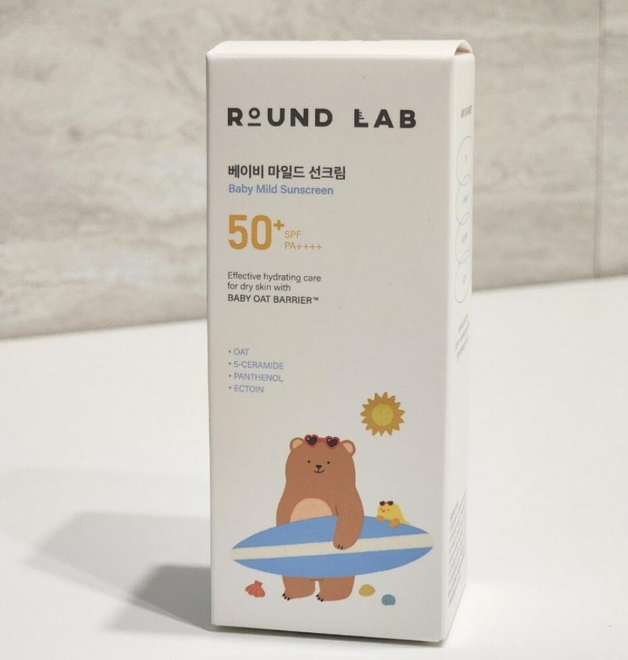 

ROUND LAB Детский мягкий солнцезащитный крем - 60 мл (SPF50 + PA ++++)/ Увлажняющий, Корейская косметика, Kbeauty