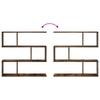 Wall Shelf Smoked Oak 80 x 12 x 79.5 cm Engineered Wood