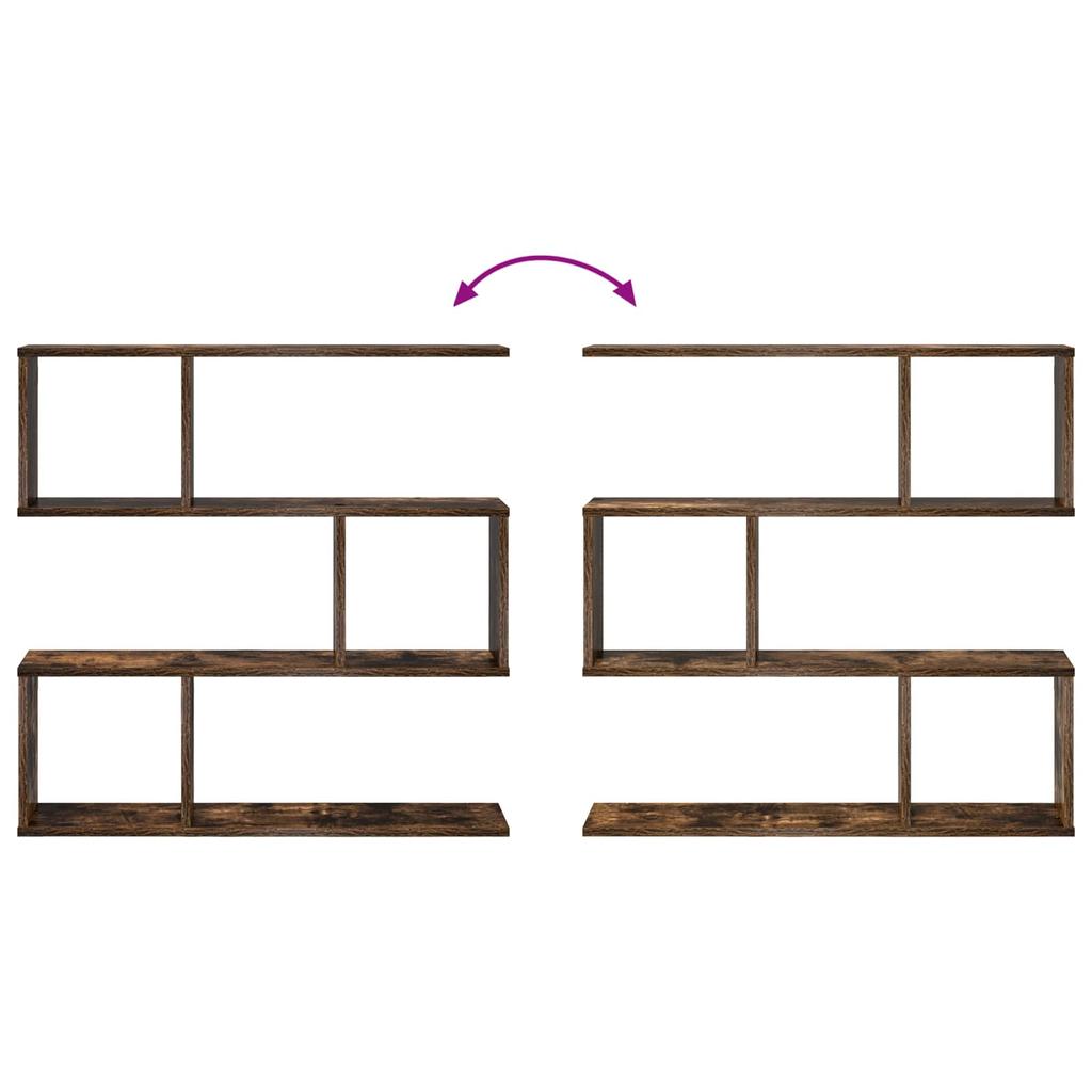 Wall Shelf Smoked Oak 80 x 12 x 79.5 cm Engineered Wood