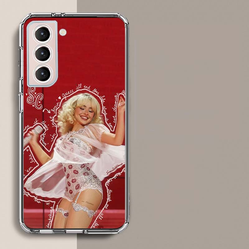 Singer S-Sabrina Carpenter Phone Case For Samsung Galaxy S25 Edge S24 S23 FE S21 S20 S10 Plus S22 S26 Ultra Cover Clear Cases TP