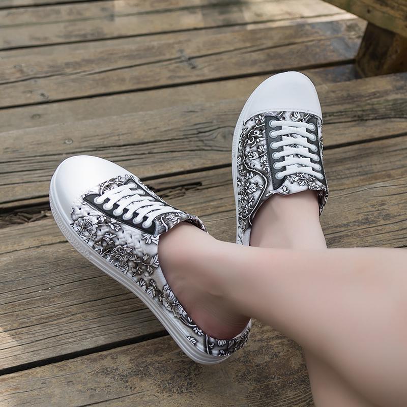 Fashion Women Outdoor Casual Shoes Summer Fashion Breathable Round Toe Comfortable Flats Slippers Shoe Feminino Non Slip Zapatillas Muje