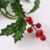 Garland Red Berry For Christmas Decoration Easter Decorations Artificial Leaf Holly Leaf Leaf Vine