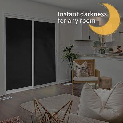 100% Blackout Window Curtain DIY Portable Travel Blackout Window Shades Removable Glass Privacy Film Darkening Window Cloth
