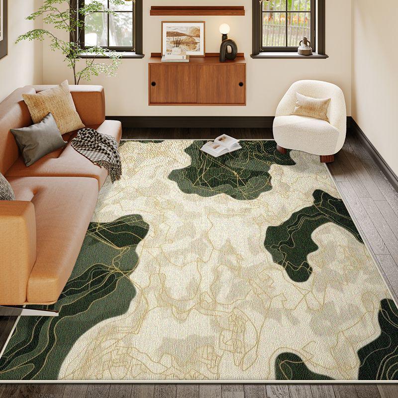 Modern Abstract Room Decoration Aesthetic Non-slip Bedroom Carpet Soft Foldable Large Living Room Rug Sofa Table Mat Washable