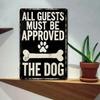 Metal Poster Wall Art, Custom Metal Sign for Entryway, Funny Dog Permission Sign, Home Decor