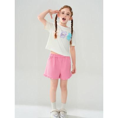 Montagut Girls' Little Bear T-shirt & Shorts Set