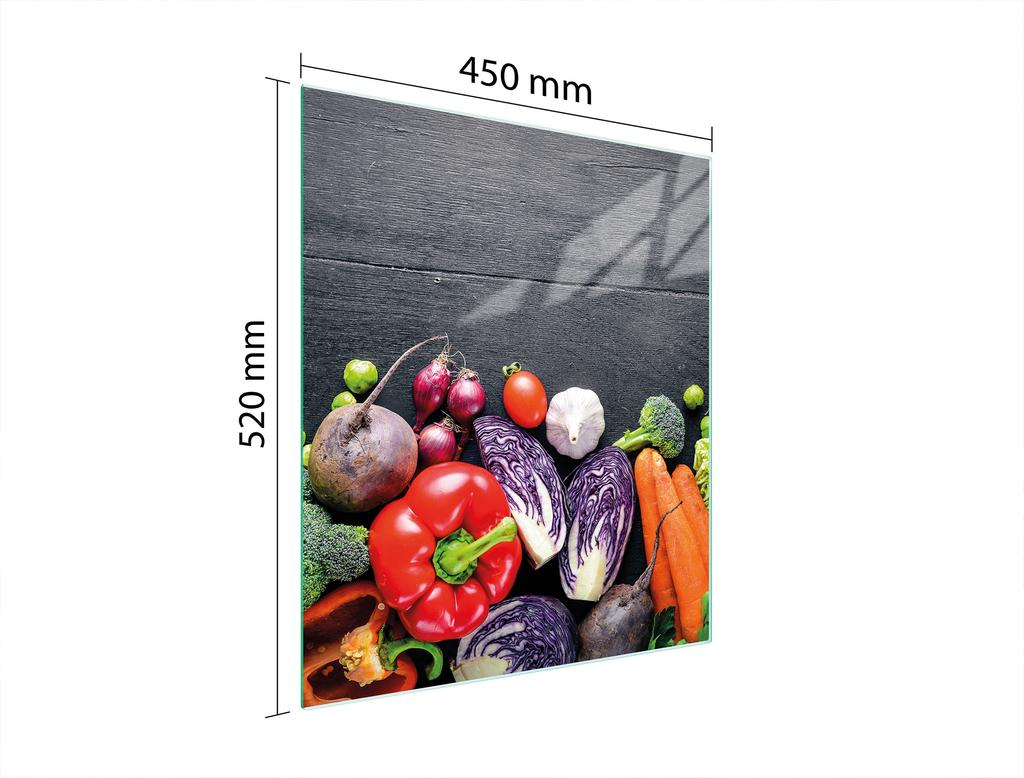 SZKLANA DESKA DO KROJENIA 45x52 WARZYWA