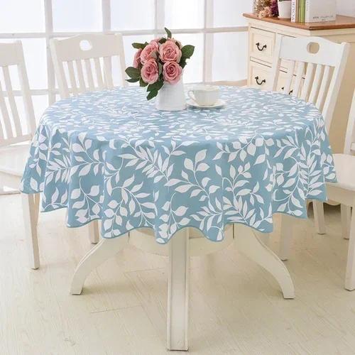 2 Meter Lace Edge Circular Coffee Table Mat PVC Circular Tablecloth Waterproof Anti Scald Anti Oil Wash Free Cloth