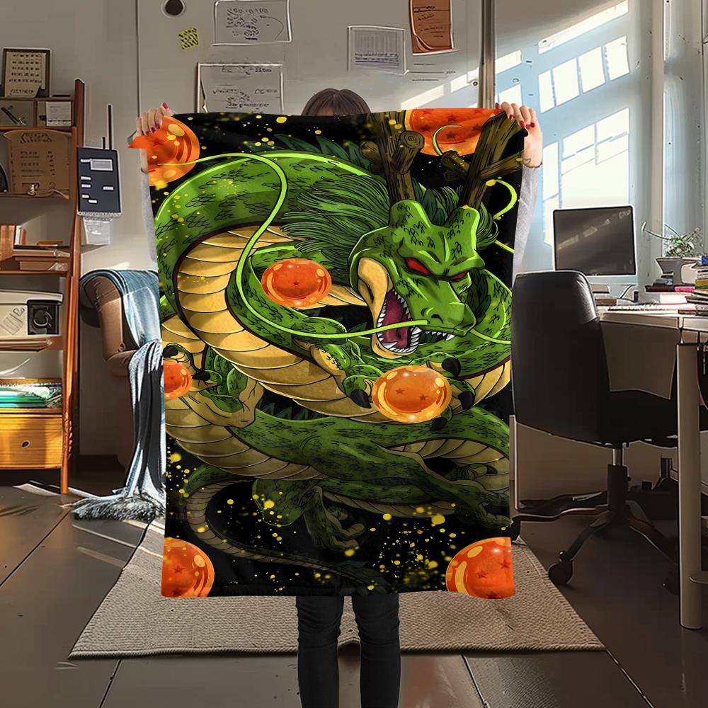 

Фланелевое одеяло с принтом персонажей Dragon Ball, Высококачественное, Удобное для всех сезонов, Декор для дома, Тепло и уют, Идеально для рождественских подарков 80cm x 120cm