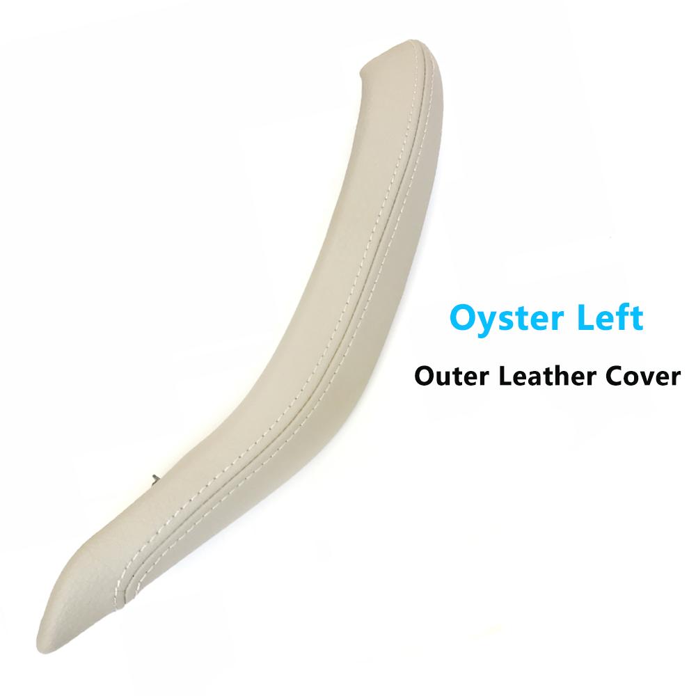 Car Interior Passenger Doors Pull Handle Outer Leather Cover Replacement For BMW X5 X6  F15 F16