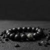 Reverse Scale Buddha Bead Bracelet for Men, Trendy Retro Energy Dominant Volcanic Rock Beaded Bracelet for Men, Simple Style