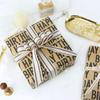 1roll Happy Birthday Gift Wrapping Paper, Vintage Striped Kraft Paper, High-Quality DIY Party Decoration, New Year Decoration