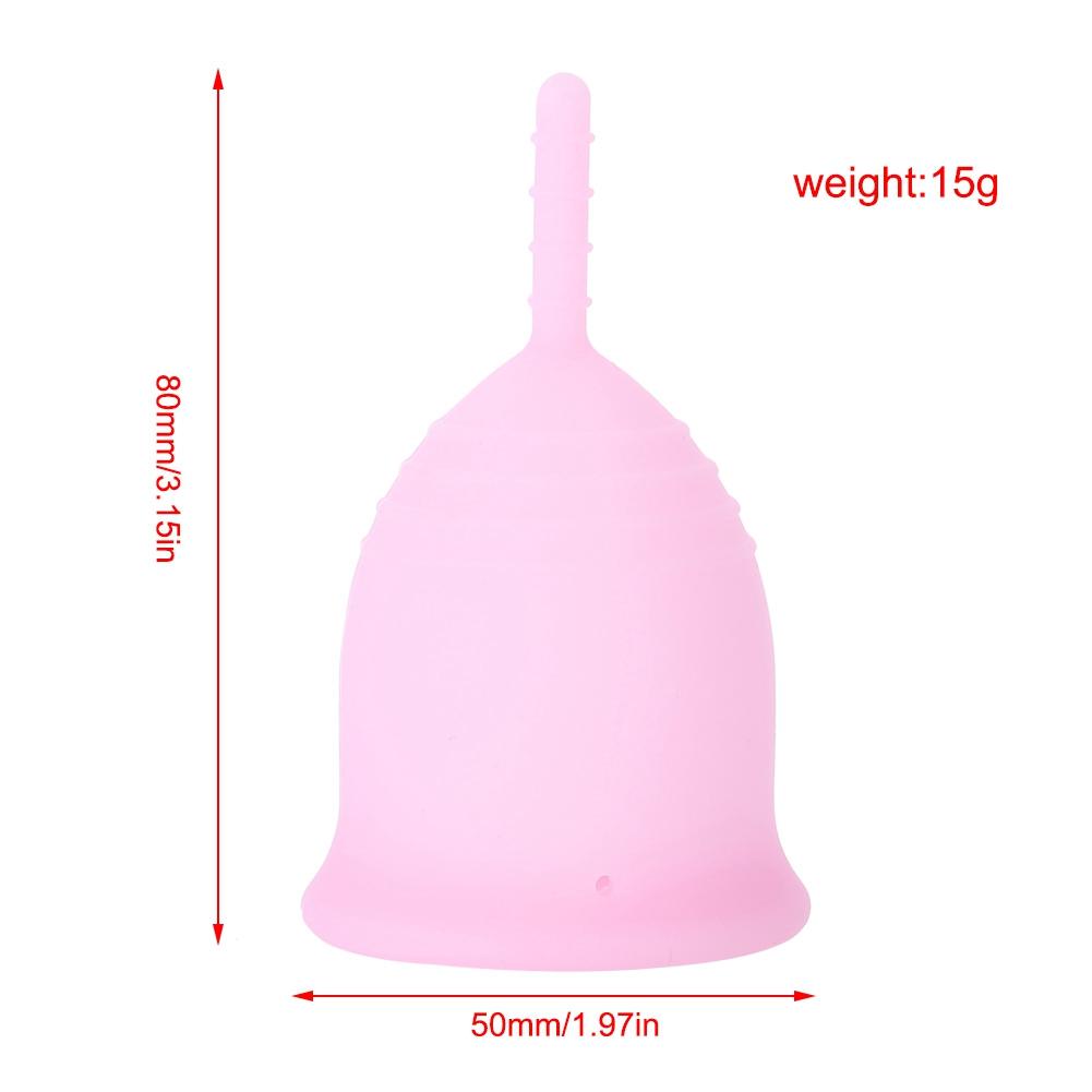 Menstrual Cup Medical Silicone Female Lady Leak Free Safety Feminine Hygiene Cup Pink L