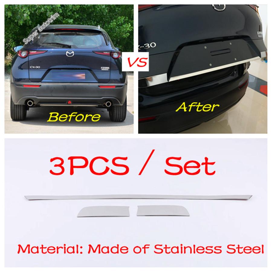 Lapetus Auto Rear Trunk Accent Cover Tail Gate Mouding Trim Back Boot Door Strip Sticker For Mazda CX-30  - 2025 Accessories