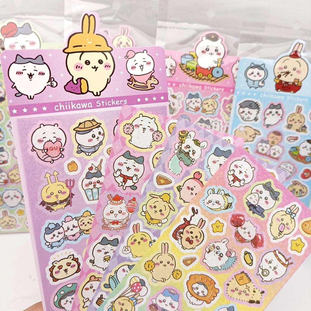20Sheets Mix Chiikawa Anime Stickers Cartoon Hand Acount  Phone Case Laptop Water Bottle Stickers Kids Toys Gifts