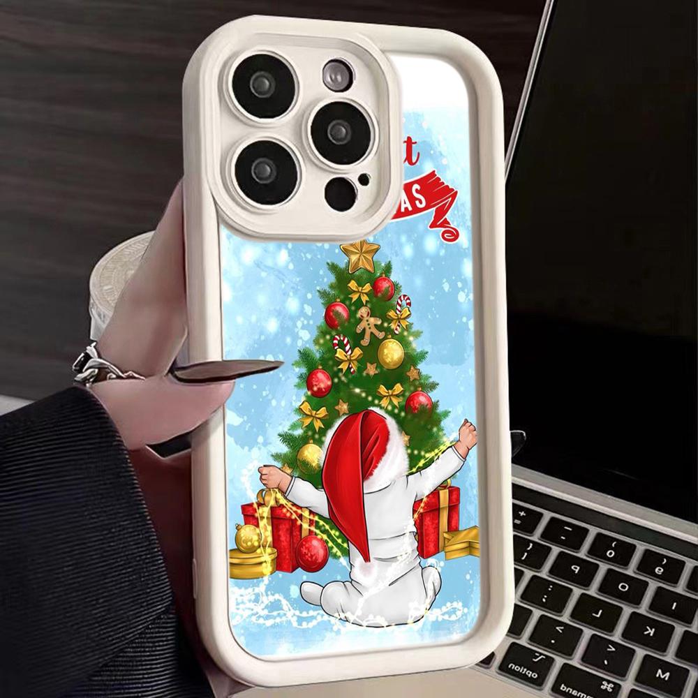 Ae108 Happy New Year Merry Christmas Phone Cases for Xiaomi 14T 12 11 Lite 5G NE Redmi 13C 14C 9a A3 Note 12 Pro 11s Angel Eye Ladder Protective Cover