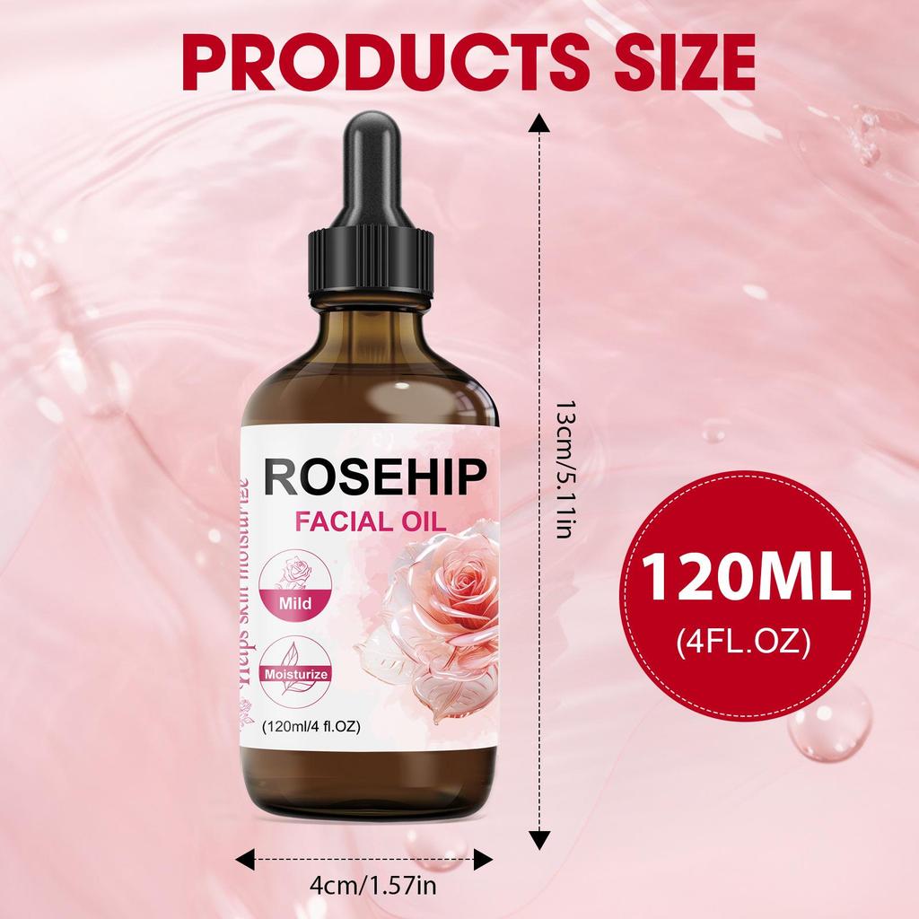 Cross-Border Natural Rose Essential Oil - Facial, Hair & Nail Moisturizer 