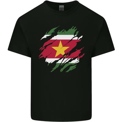 Torn Suriname Flag Suriname Day Football Unisexs Light Cotton TShirt